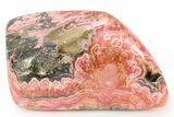 Polished Banded Rhodochrosite With Pyrite - Argentina #263500-1